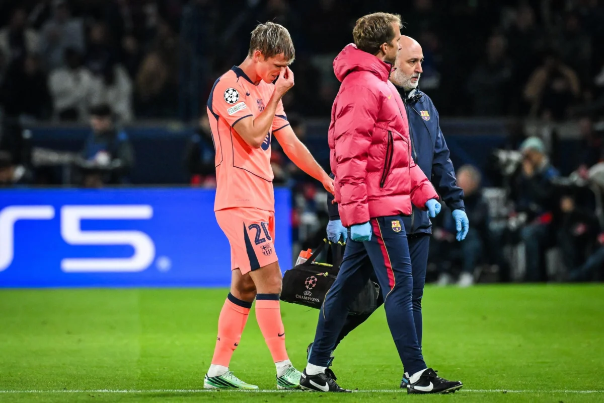 Dani Olmo s-a accidentat la meciul cu PSG / Profimedia